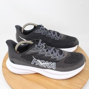 Hoka One One Shoes Women 9.5 Mach 6 Black Running Sneaker Gym Workout Athleisure